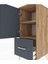 Hyperion Komodin 2 Raflı Tek Çekmeceli Tek Kapaklı 44X44X106 Çam-Antrasit 5