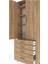 Arges Dolap 5 Raflı 4 Çekmeceli 2 Kapaklı 88X30X243 Çam-Çam 5