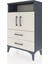 Arges Komodin 2 Raflı 2 Çekmeceli 2 Kapaklı 60X30X96 Antrasit-Aytaşı 3