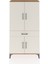 Arges Dolap 4 Raflı Tek Çekmeceli 4 Kapaklı 88X30X163 Çam-Aytaşı 1
