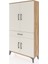 Arges Dolap 4 Raflı Tek Çekmeceli 4 Kapaklı 88X30X163 Çam-Aytaşı 3