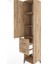 Hyperion Dolap 3 Raflı 2 Çekmeceli Tek Kapaklı 44X44X221 Çam-Çam 5