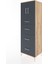 Hyperion Dolap Tek Raflı 4 Çekmeceli 2 Kapaklı 60X44X182 Çam-Antrasit 3