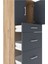 Hyperion Dolap Tek Raflı 4 Çekmeceli 2 Kapaklı 60X44X182 Çam-Antrasit 5
