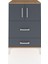 Hyperion Komodin Tek Raflı 2 Çekmeceli 2 Kapaklı 60X44X96 Çam-Antrasit 1