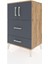 Hyperion Komodin Tek Raflı 2 Çekmeceli 2 Kapaklı 60X44X96 Çam-Antrasit 3