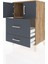Hyperion Komodin Tek Raflı 2 Çekmeceli 2 Kapaklı 60X44X96 Çam-Antrasit 4