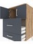 Hyperion Komodin Tek Raflı 2 Çekmeceli 2 Kapaklı 60X44X96 Çam-Antrasit 5