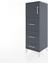 Hyperion Dolap Tek Raflı 3 Çekmeceli Tek Kapaklı 44X44X134 Antrasit-Antrasit 3