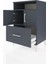 Hyperion Komodin 2 Raflı Tek Çekmeceli 2 Kapaklı 60X44X96 Antrasit-Antrasit 4