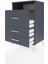 Hyperion Komodin Tek Raflı 3 Çekmeceli 60X44X96 Antrasit-Antrasit 4