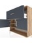 Arges Şifonyer 2 Raflı Tek Çekmeceli 2 Kapaklı 88X30X96 Çam-Antrasit 5
