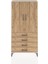 Arges Dolap 3 Raflı 4 Çekmeceli 2 Kapaklı 88X30X182 Aytaşı-Çam 1