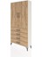 Arges Dolap 3 Raflı 4 Çekmeceli 2 Kapaklı 88X30X182 Aytaşı-Çam 3