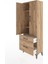 Arges Dolap 3 Raflı 2 Çekmeceli 2 Kapaklı 60X30X163 Çam-Çam 4
