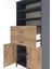 Hyperion Dolap 4 Raflı 2 Çekmeceli 2 Kapaklı 88X44X195 Antrasit-Çam 5