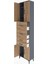 Arges Dolap 3 Raflı 4 Çekmeceli 4 Kapaklı 60X30X243 Antrasit-Çam 4
