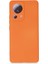 Xiaomi Mi 13 Lite Kılıf Içi Kadife Kaplı Nano Silikon Kapak - Turuncu 1