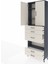 Arges Dolap 4 Raflı 5 Çekmeceli 2 Kapaklı 88X30X243 Antrasit-Aytaşı 4