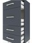 Arges Komodin 4 Çekmeceli 44X30X96 Antrasit-Antrasit 5