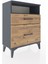 Arges Komodin Tek Raflı 2 Çekmeceli 60X30X80 Antrasit-Çam 2