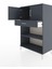 Hyperion Dolap 2 Raflı Tek Çekmeceli 2 Kapaklı 88X44X134 Antrasit-Antrasit 4