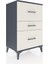 Hyperion Komodin 3 Çekmeceli 60X44X96 Antrasit-Aytaşı 2