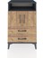Hyperion Komodin 2 Raflı 2 Çekmeceli 2 Kapaklı 60X44X96 Antrasit-Çam 1