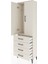 Arges Dolap Tek Raflı 4 Çekmeceli Tek Askılı 60X30X182 Aytaşı-Aytaşı 4