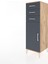 Hyperion Dolap 3 Çekmeceli Tek Kapaklı 44X44X134 Çam-Antrasit 3