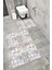 Su Emici Yumuşak Kaymaz Taban Sünger Dolgulu Yıkanabilir Dekoratif Banyo Paspası Takımı Lina 1
