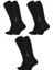 Seyahat Çorabı, 3 Adet, 35-38, %65 Pamuklu Çorap, Siyah 2