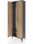 Arges Dolap Tek Raflı 2 Kapaklı Tek Askılı 60X30X182 Antrasit-Çam 4