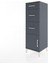 Hyperion Dolap 3 Çekmeceli Tek Kapaklı 44X44X134 Antrasit-Antrasit 3