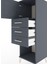 Hyperion Dolap Tek Raflı 3 Çekmeceli Tek Kapaklı 44X44X134 Antrasit-Antrasit 5