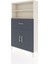 Arges Dolap 3 Raflı Tek Çekmeceli 2 Kapaklı 88X30X163 Aytaşı-Antrasit 3