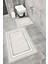 Su Emici Yumuşak Kaymaz Taban Sünger Dolgulu Pamuksu Doku Yıkanabilir Dekoratif Banyo Paspası 1372B 1