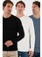 Pamuklu Bisklet Yaka Slim Fit Basic 3'lü Paket Sweat Erkek Sweat 5905073S3 1