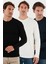 Pamuklu Bisklet Yaka Slim Fit Basic 3'lü Paket Sweat Erkek Sweat 5905073S3 1