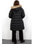 Uzun Kapşonlu Şişme Mont M001 Siyah 4