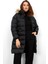 Uzun Kapşonlu Şişme Mont M001 Siyah 5