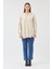 Kadın Oversize Bisiklet Yakalı Scuba Kapüşonlu Sweatshirt 2