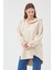 Kadın Oversize Bisiklet Yakalı Scuba Kapüşonlu Sweatshirt 4