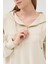 Kadın Oversize Bisiklet Yakalı Scuba Kapüşonlu Sweatshirt 5