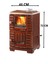 Soba Geniş Camlı Döküm Hazneli Soba Odun Sobası Kömür Sobası Yüksek Isı ve Dayanıklılık 1