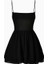 Chiffon Tiered Babydoll Mini Dress Ruched Bust Cami Dress Kadın Elbise 2