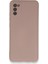 Samsung Galaxy A03S Kılıf Içi Kadife Kaplı Nano Silikon Kapak - Pudra 1