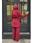 Jamıla Sarah Buket Pantolonlu Takım FW26-9202 Bordo 4