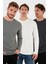 Pamuklu Bisklet Yaka Slim Fit Basic 3'lü Paket Sweat Erkek Sweat 5905073S3 1