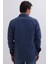 Erkek Slim Fit Tek Cep Kapaklı Düz Oduncu Spor Indigo Gömlek 7